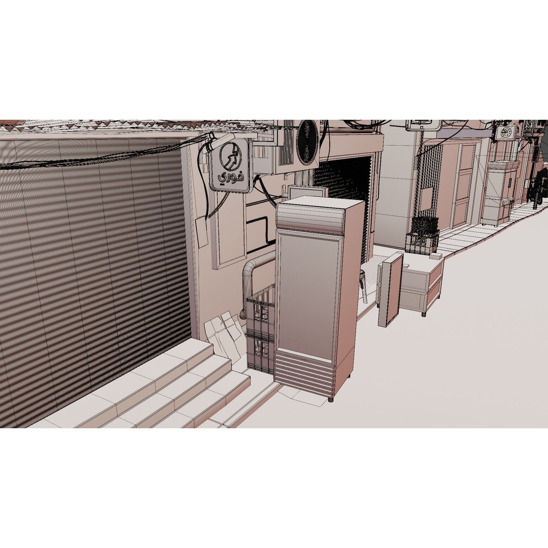 Cairo City Cyberpunk Streets 3D Model – Day & Night Modes, Animated Neon Signs - View 35