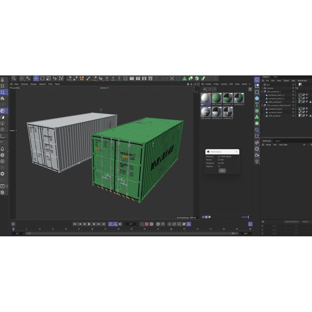 Container Shipping Cargo 3D Model – Low Poly Industrial Asset, FBX