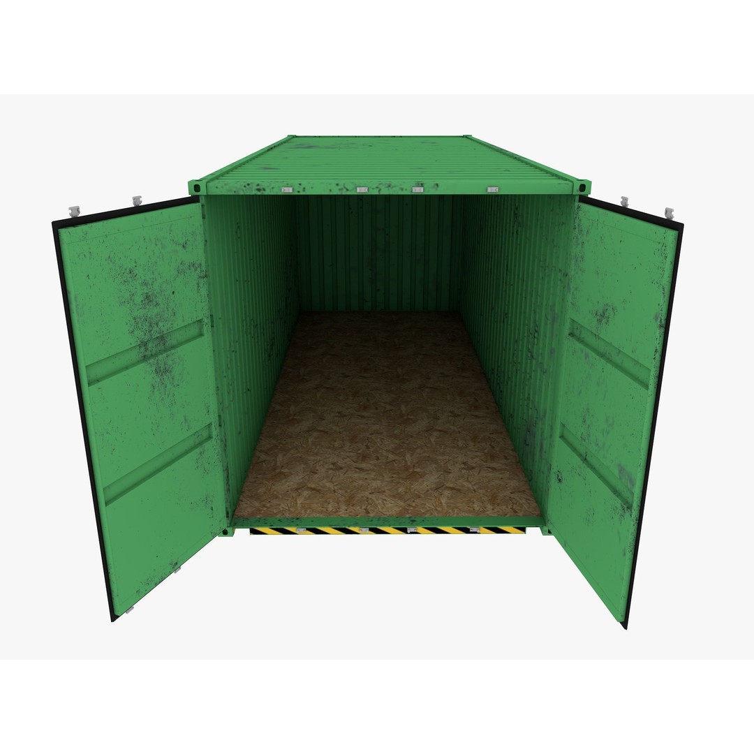Container Shipping Cargo 3D Model – Low Poly Industrial Asset, FBX - View 10