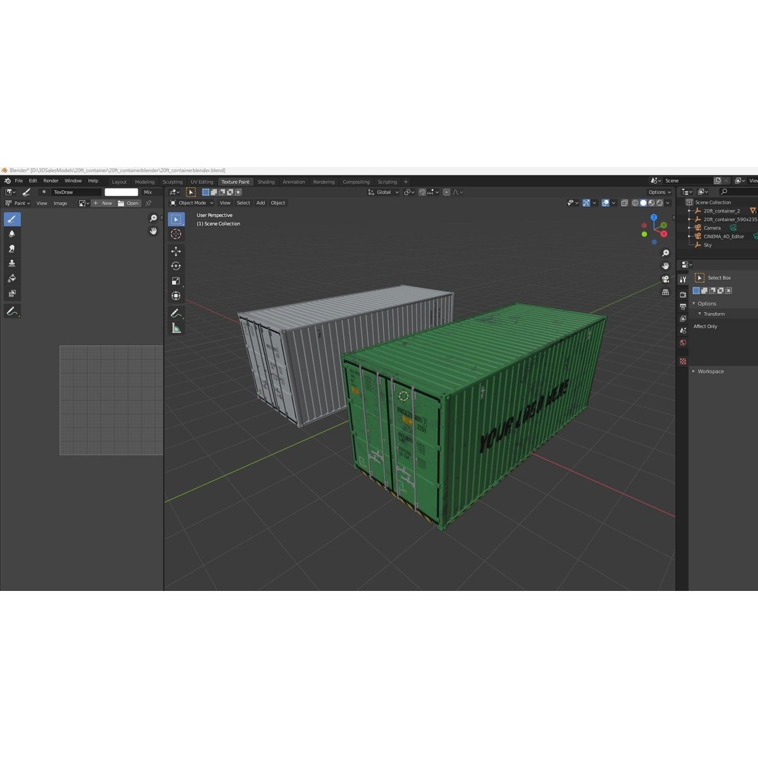 Container Shipping Cargo 3D Model – Low Poly Industrial Asset, FBX - View 16