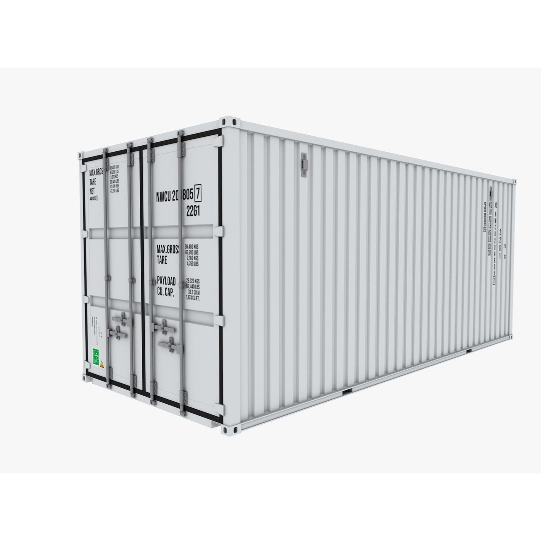 Container Shipping Cargo 3D Model – Low Poly Industrial Asset, FBX - View 5