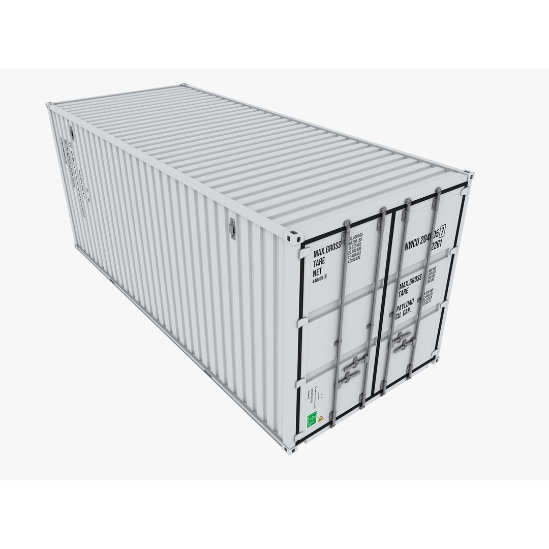 Container Shipping Cargo 3D Model – Low Poly Industrial Asset, FBX - View 6