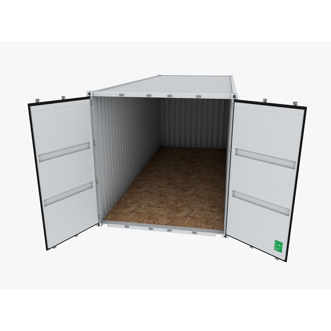 Container Shipping Cargo 3D Model – Low Poly Industrial Asset, FBX - View 7