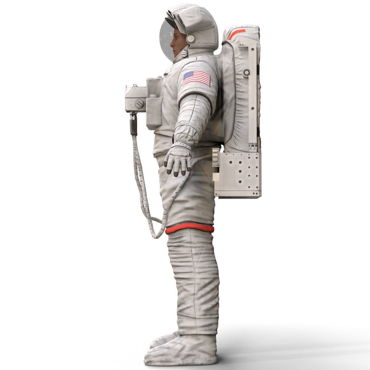CS05 Space Suit - Low-Poly Game-Ready 3D Model - View 10