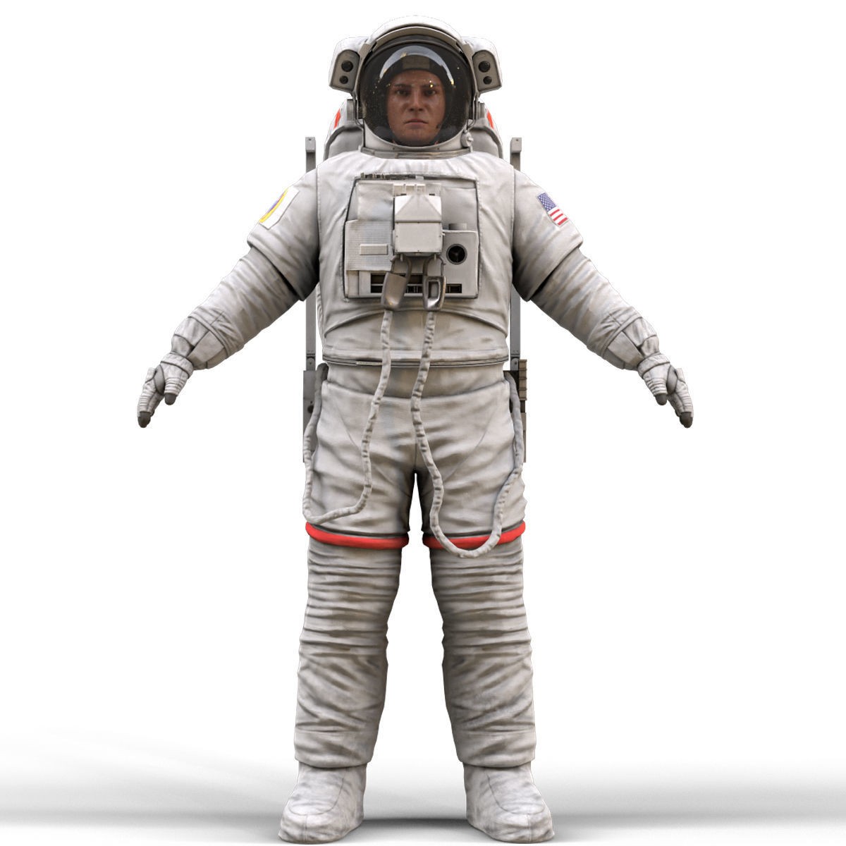 CS05 Space Suit - Low-Poly Game-Ready 3D Model - View 12