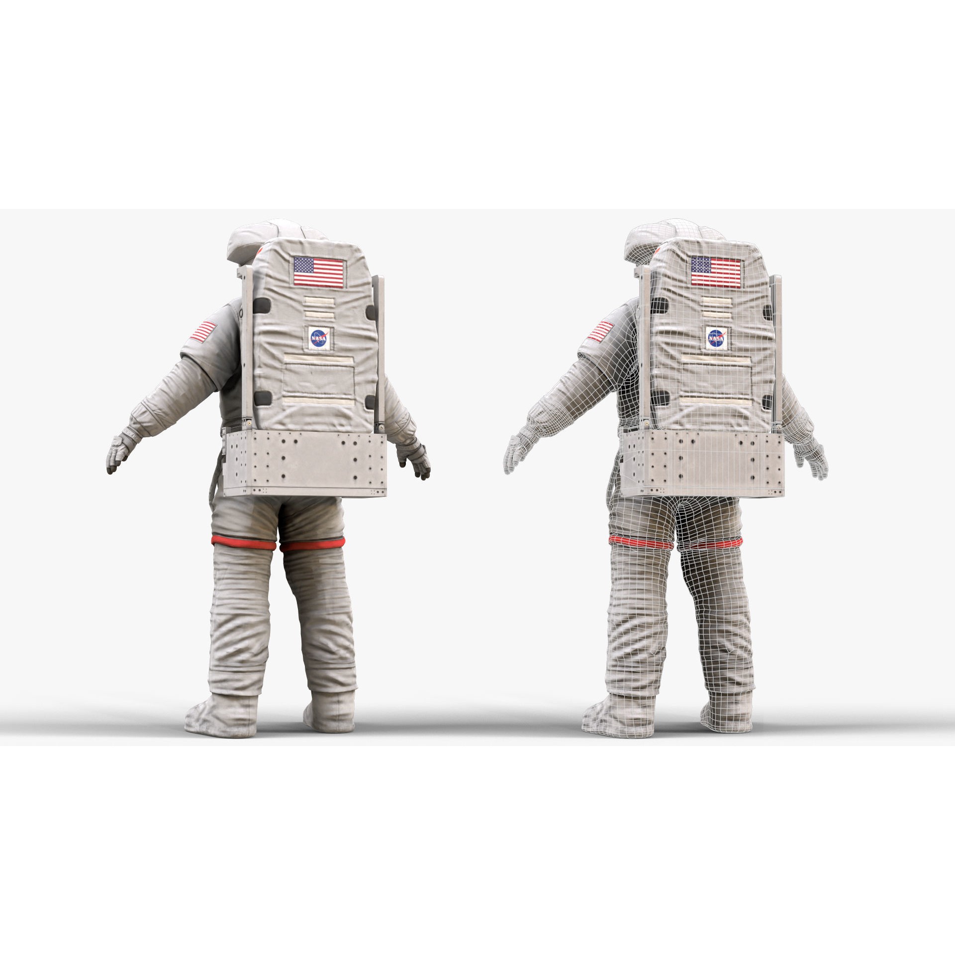 CS05 Space Suit - Low-Poly Game-Ready 3D Model - View 14
