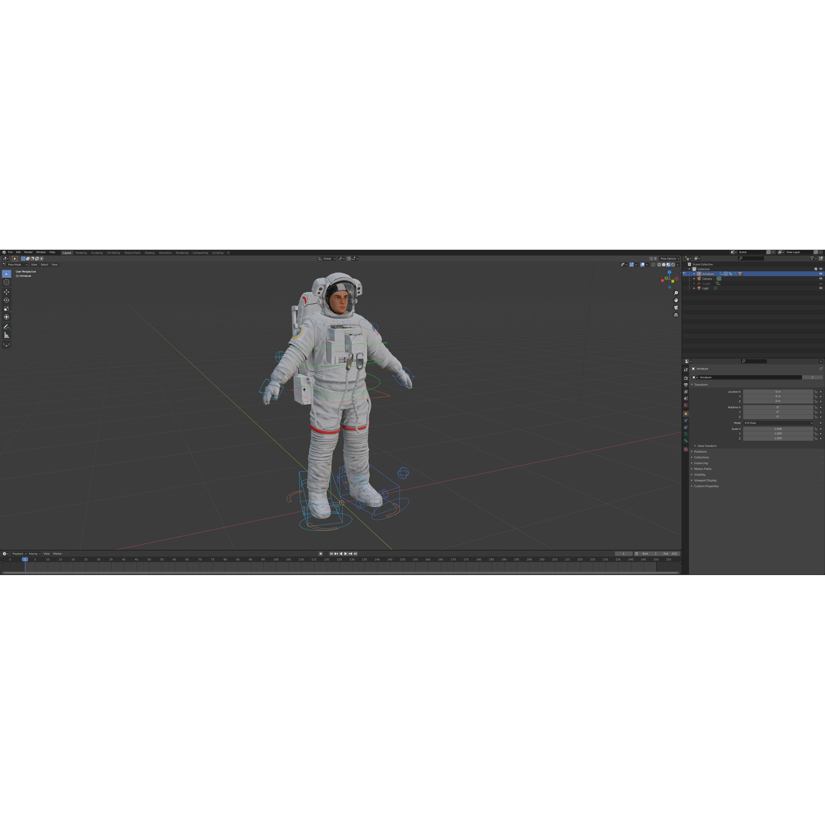 CS05 Space Suit - Low-Poly Game-Ready 3D Model - View 17