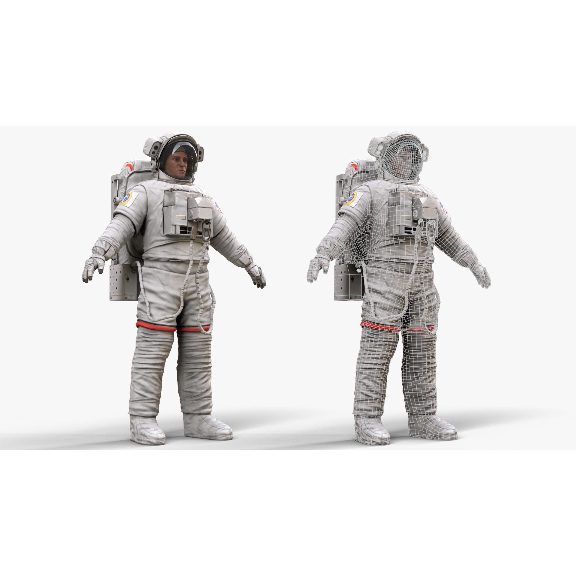 CS05 Space Suit - Low-Poly Game-Ready 3D Model - View 5