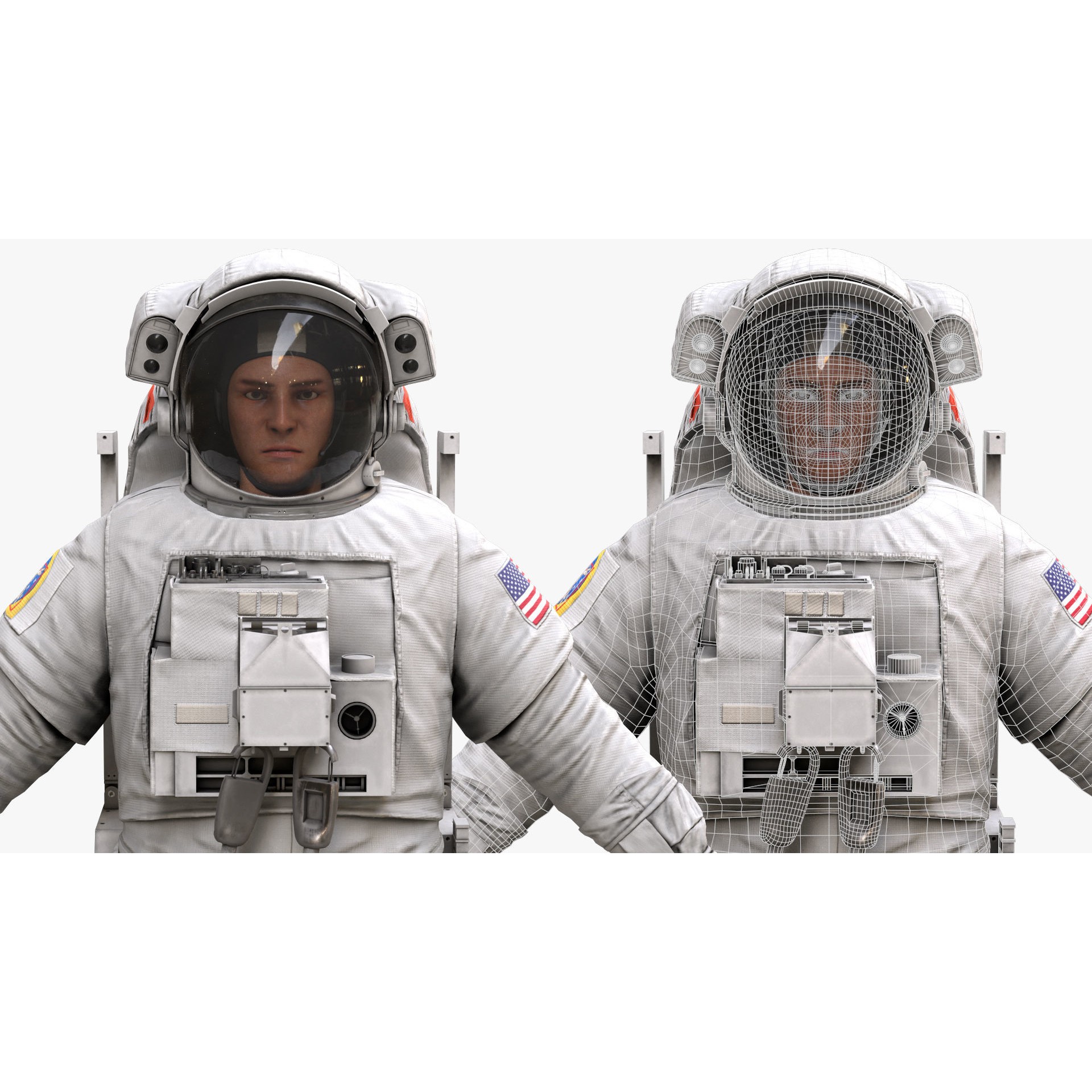 CS05 Space Suit - Low-Poly Game-Ready 3D Model - View 6