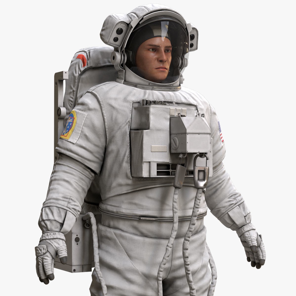 CS05 Space Suit - Low-Poly Game-Ready 3D Model - View 9