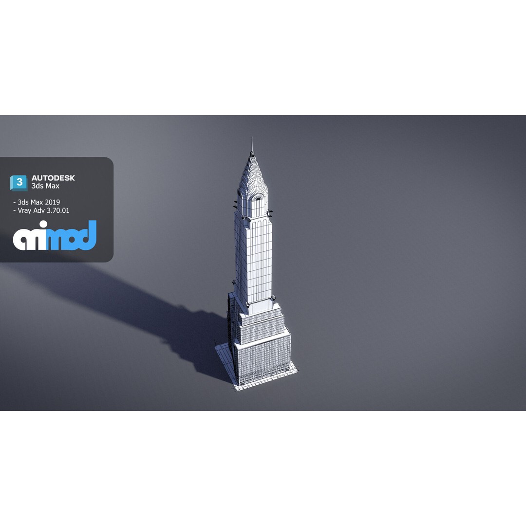 Chrysler Building 3D Model – High Poly Landmark Asset, FBX, V-Ray - View 10