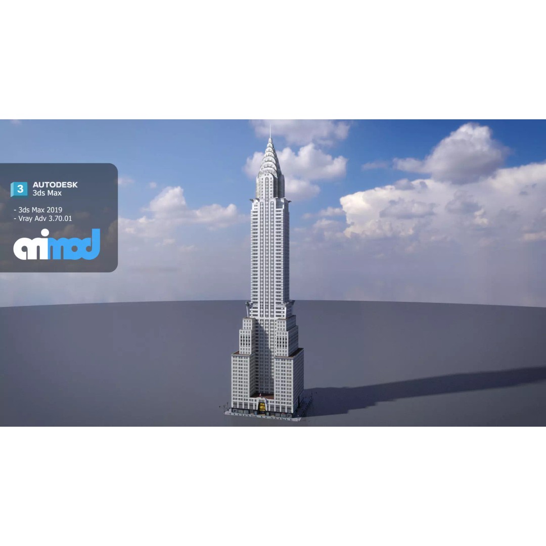 Chrysler Building 3D Model – High Poly Landmark Asset, FBX, V-Ray - View 2