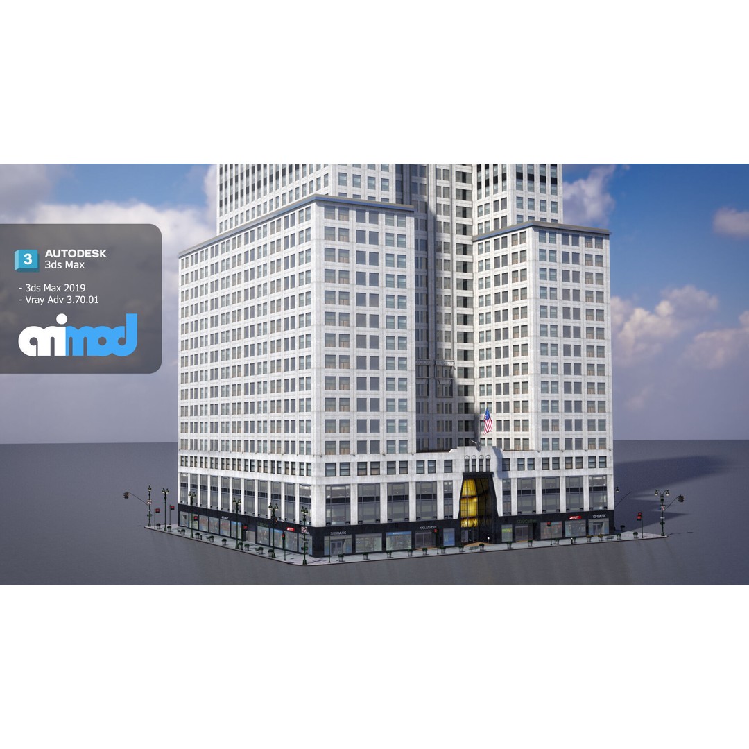 Chrysler Building 3D Model – High Poly Landmark Asset, FBX, V-Ray - View 4