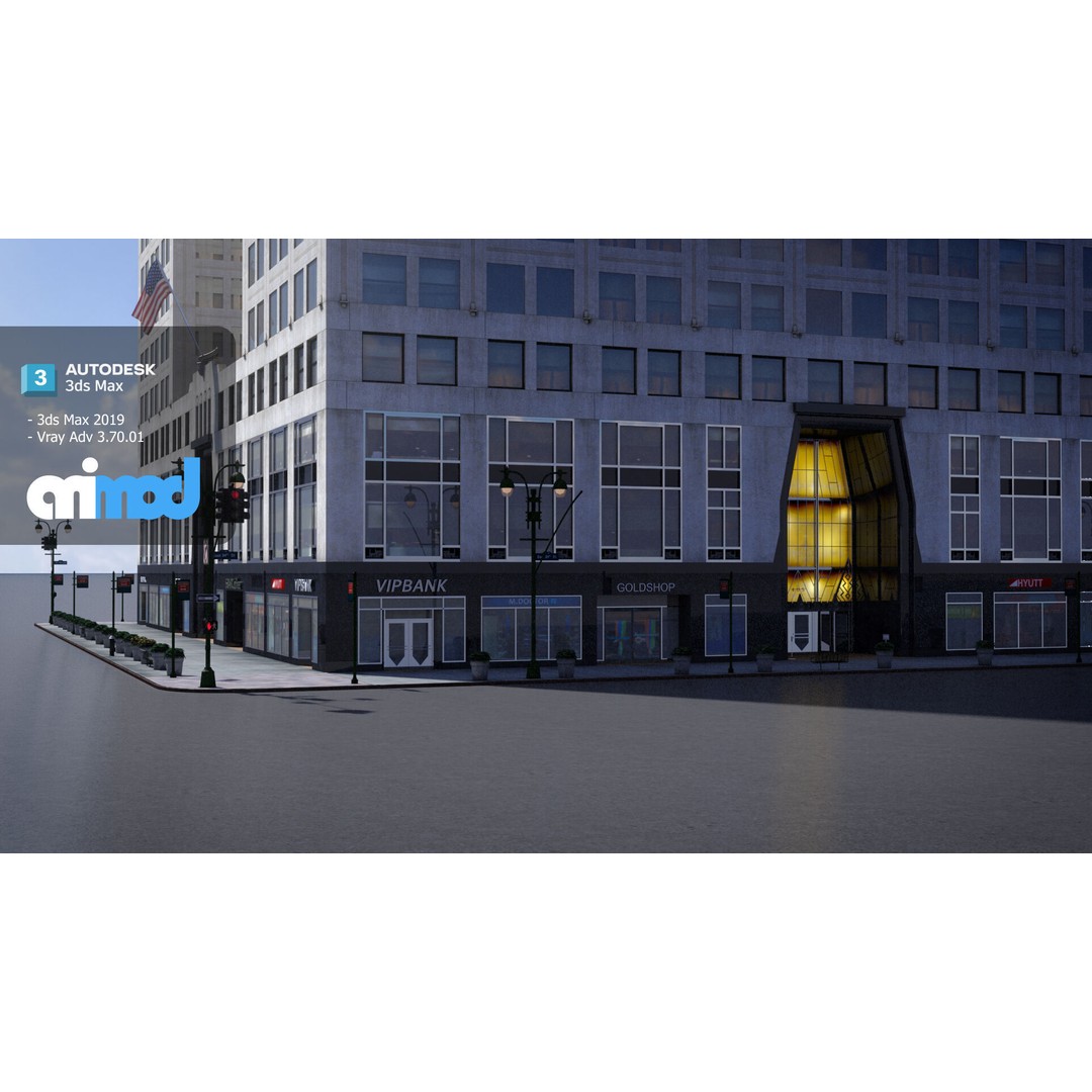 Chrysler Building 3D Model – High Poly Landmark Asset, FBX, V-Ray - View 6