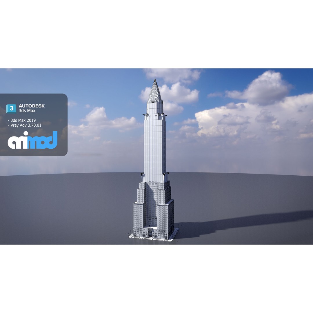 Chrysler Building 3D Model – High Poly Landmark Asset, FBX, V-Ray - View 7