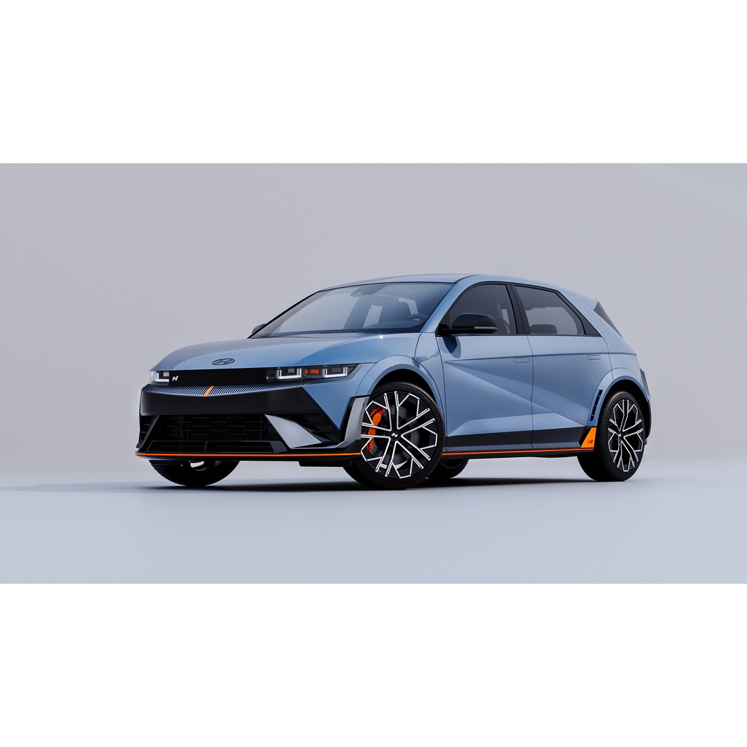 2025 Hyundai IONIQ 5N 3D Model – High-Poly Sport Car, FBX, OBJ - View 3