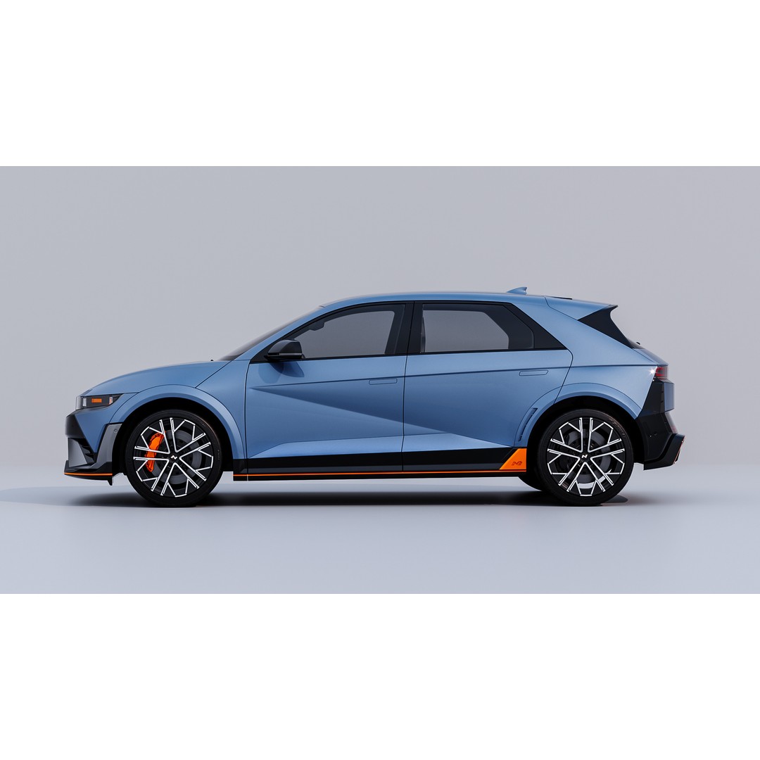 2025 Hyundai IONIQ 5N 3D Model – High-Poly Sport Car, FBX, OBJ - View 4