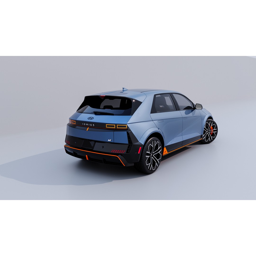 2025 Hyundai IONIQ 5N 3D Model – High-Poly Sport Car, FBX, OBJ - View 6