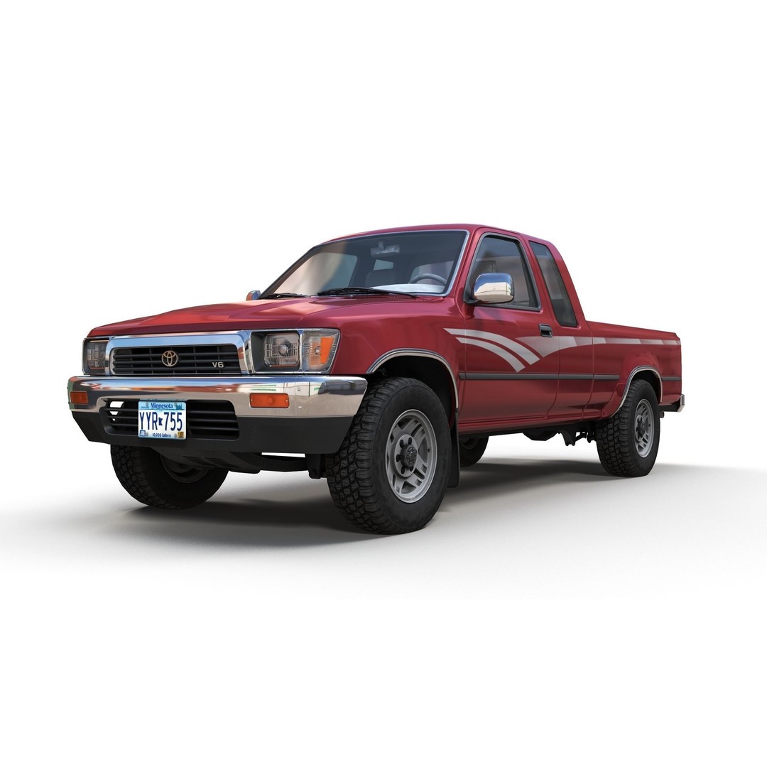 Toyota Hilux SR5 Pickup 3D Model – Low Poly Game Ready Asset, FBX - View 11