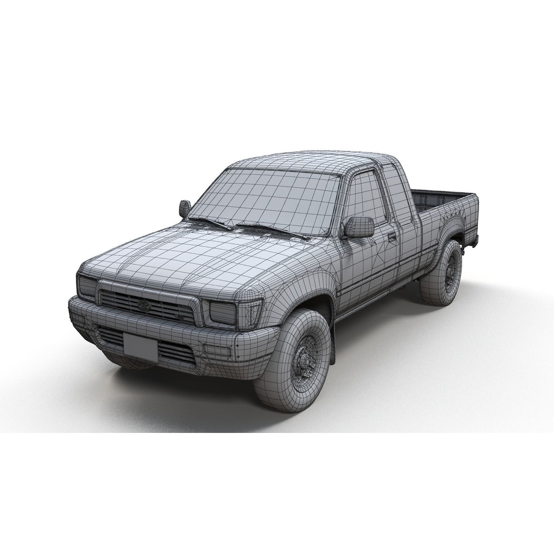 Toyota Hilux SR5 Pickup 3D Model – Low Poly Game Ready Asset, FBX - View 12