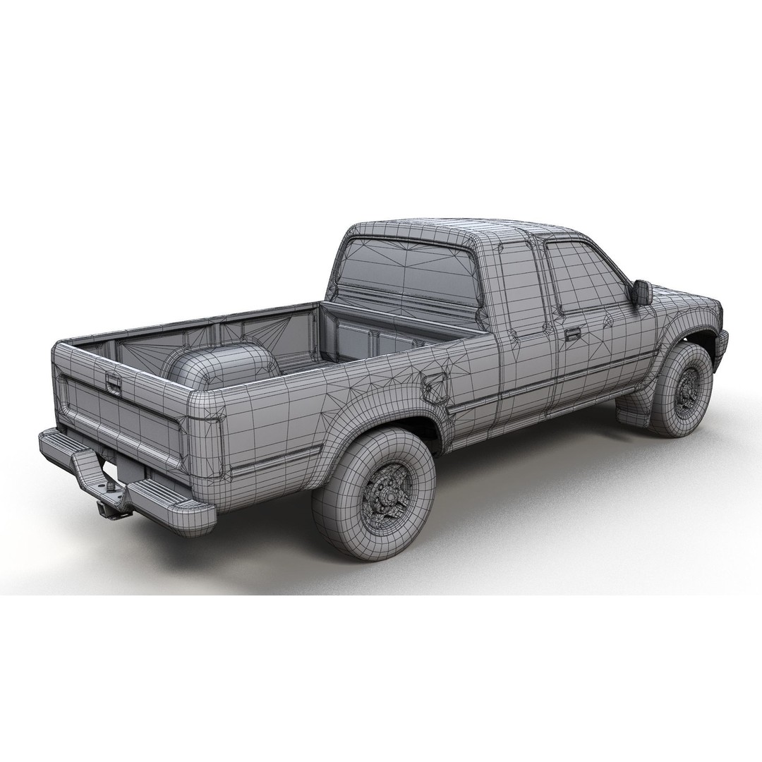 Toyota Hilux SR5 Pickup 3D Model – Low Poly Game Ready Asset, FBX - View 13
