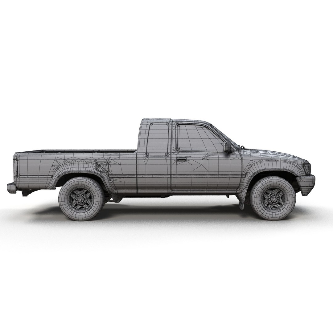 Toyota Hilux SR5 Pickup 3D Model – Low Poly Game Ready Asset, FBX - View 14