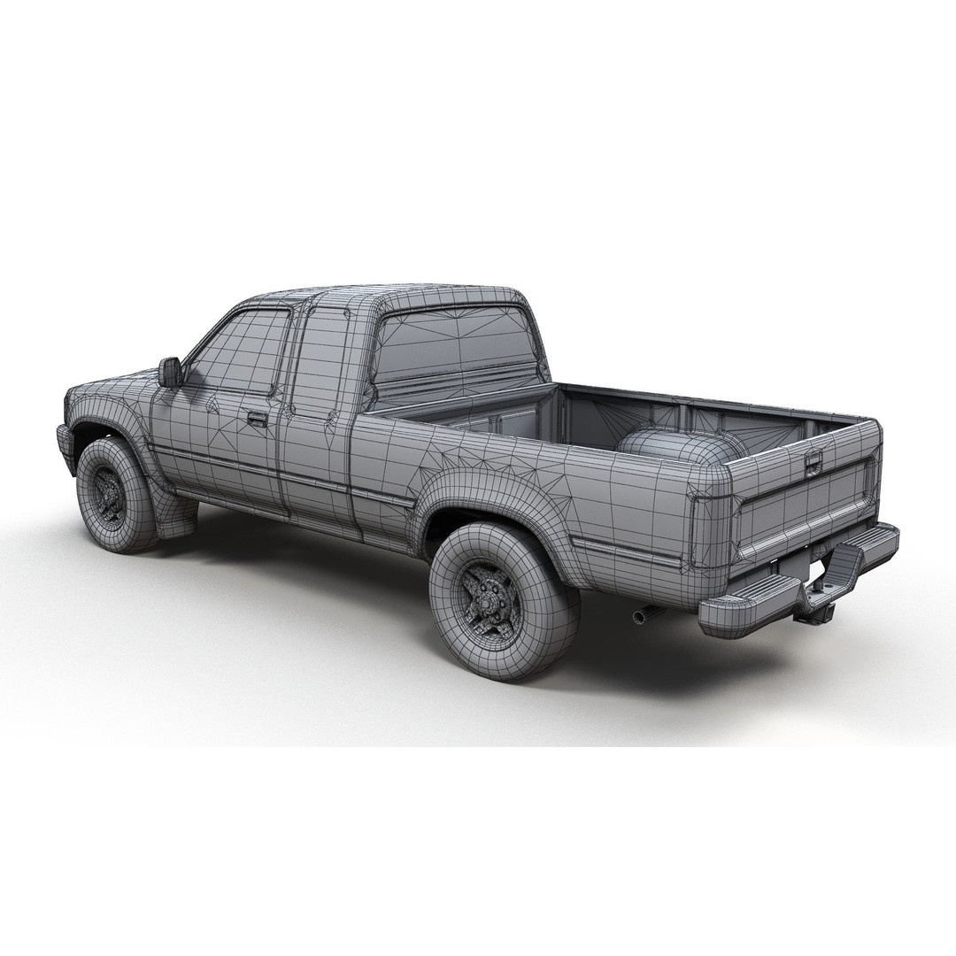 Toyota Hilux SR5 Pickup 3D Model – Low Poly Game Ready Asset, FBX - View 15