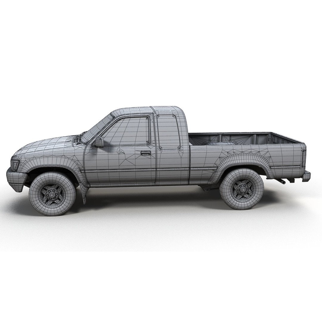 Toyota Hilux SR5 Pickup 3D Model – Low Poly Game Ready Asset, FBX - View 16