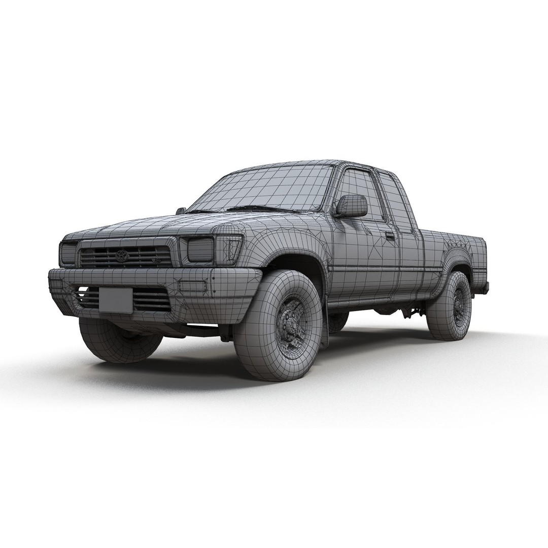 Toyota Hilux SR5 Pickup 3D Model – Low Poly Game Ready Asset, FBX - View 19