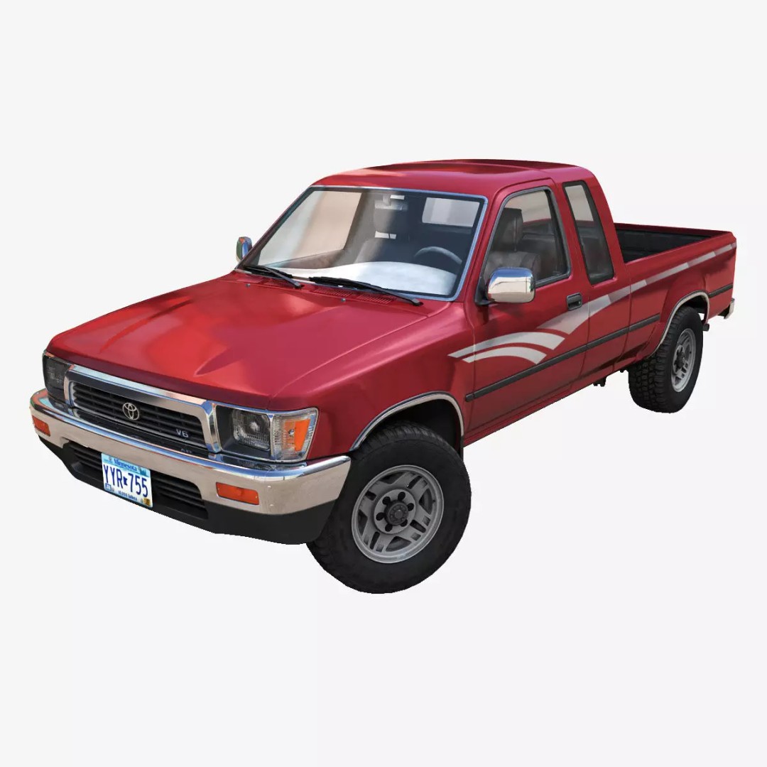 Toyota Hilux SR5 Pickup 3D Model – Low Poly Game Ready Asset, FBX - View 2