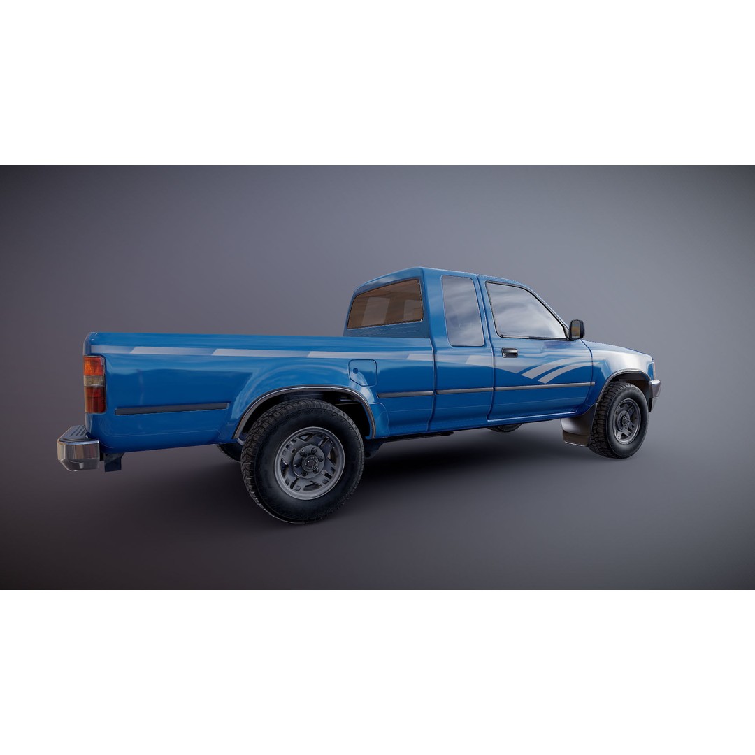 Toyota Hilux SR5 Pickup 3D Model – Low Poly Game Ready Asset, FBX - View 21