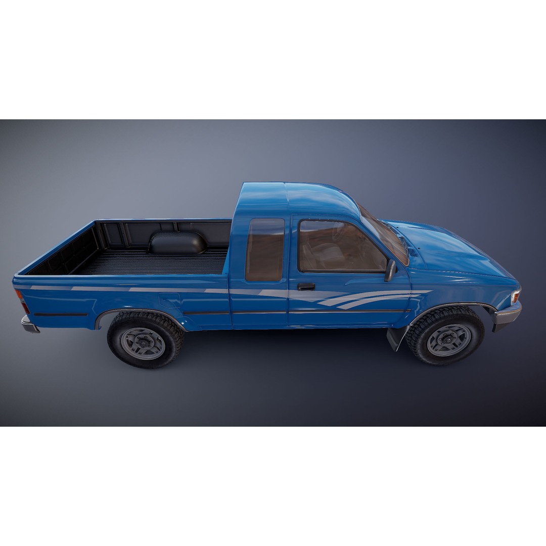 Toyota Hilux SR5 Pickup 3D Model – Low Poly Game Ready Asset, FBX - View 22