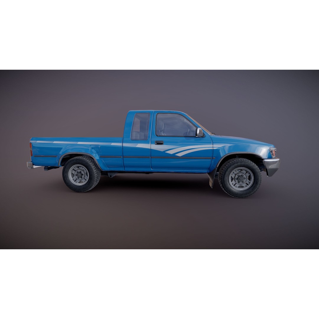 Toyota Hilux SR5 Pickup 3D Model – Low Poly Game Ready Asset, FBX - View 24
