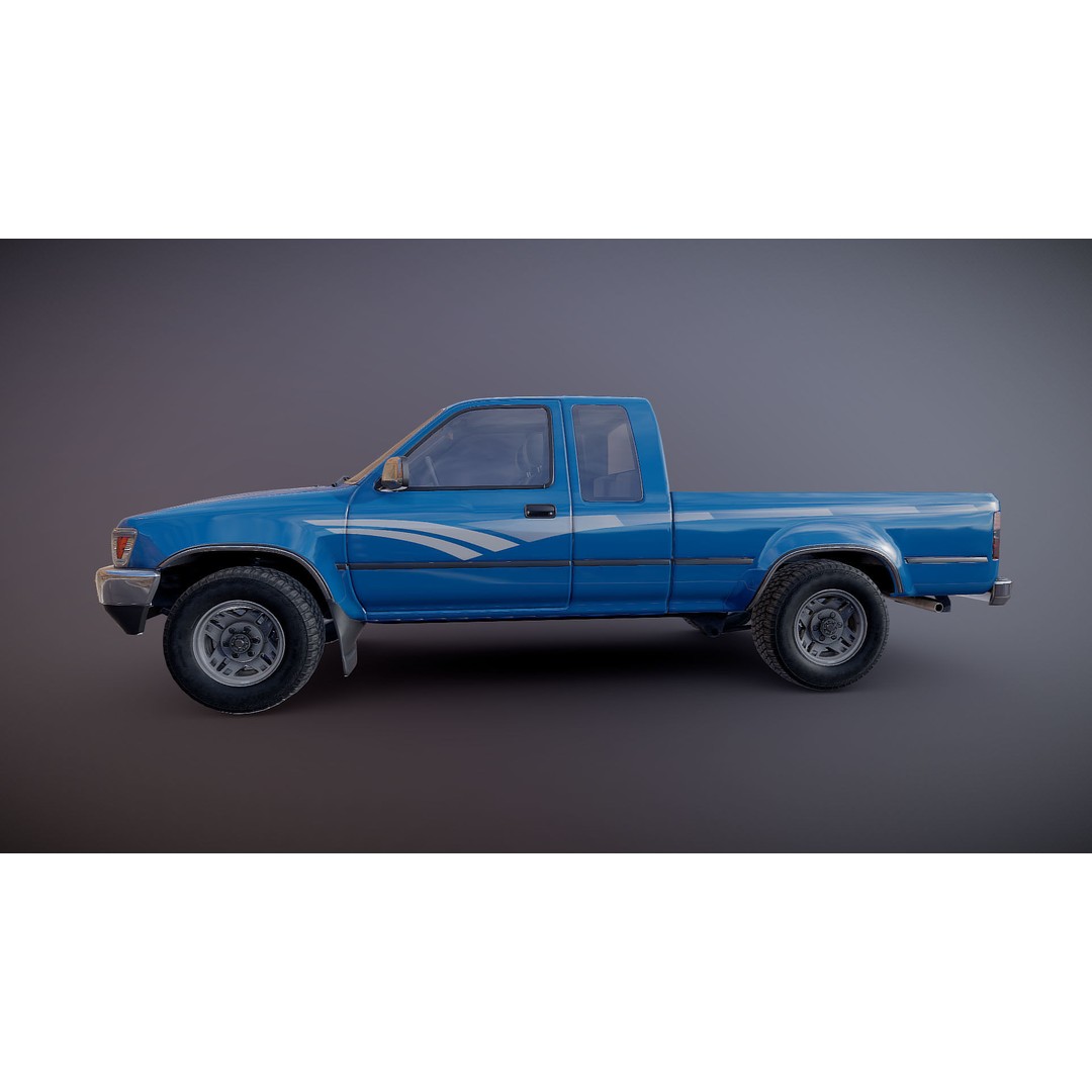 Toyota Hilux SR5 Pickup 3D Model – Low Poly Game Ready Asset, FBX - View 26