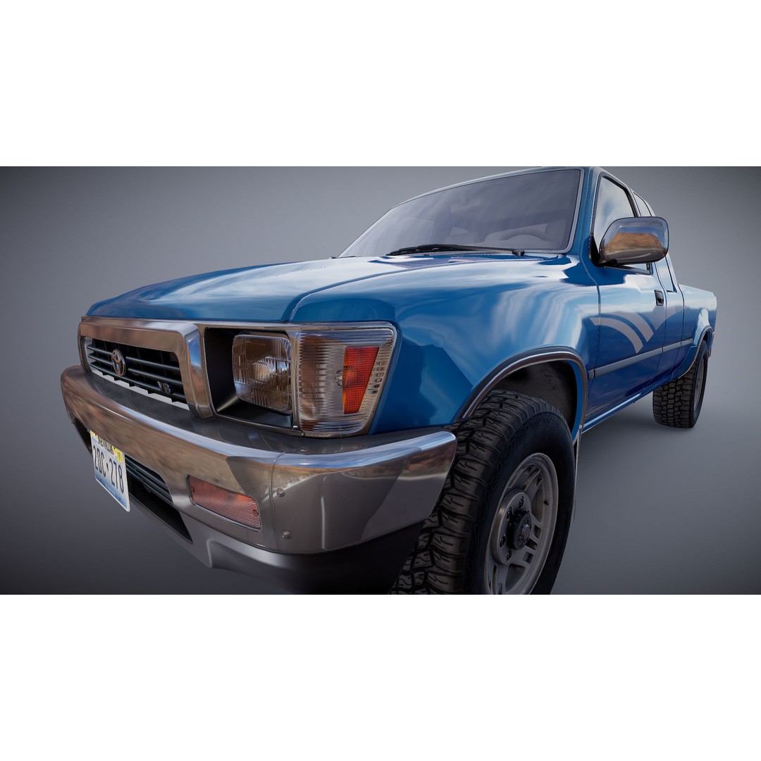 Toyota Hilux SR5 Pickup 3D Model – Low Poly Game Ready Asset, FBX - View 27