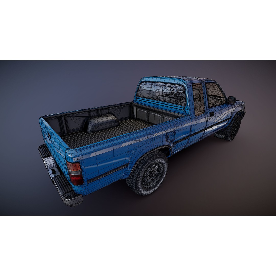 Toyota Hilux SR5 Pickup 3D Model – Low Poly Game Ready Asset, FBX - View 33