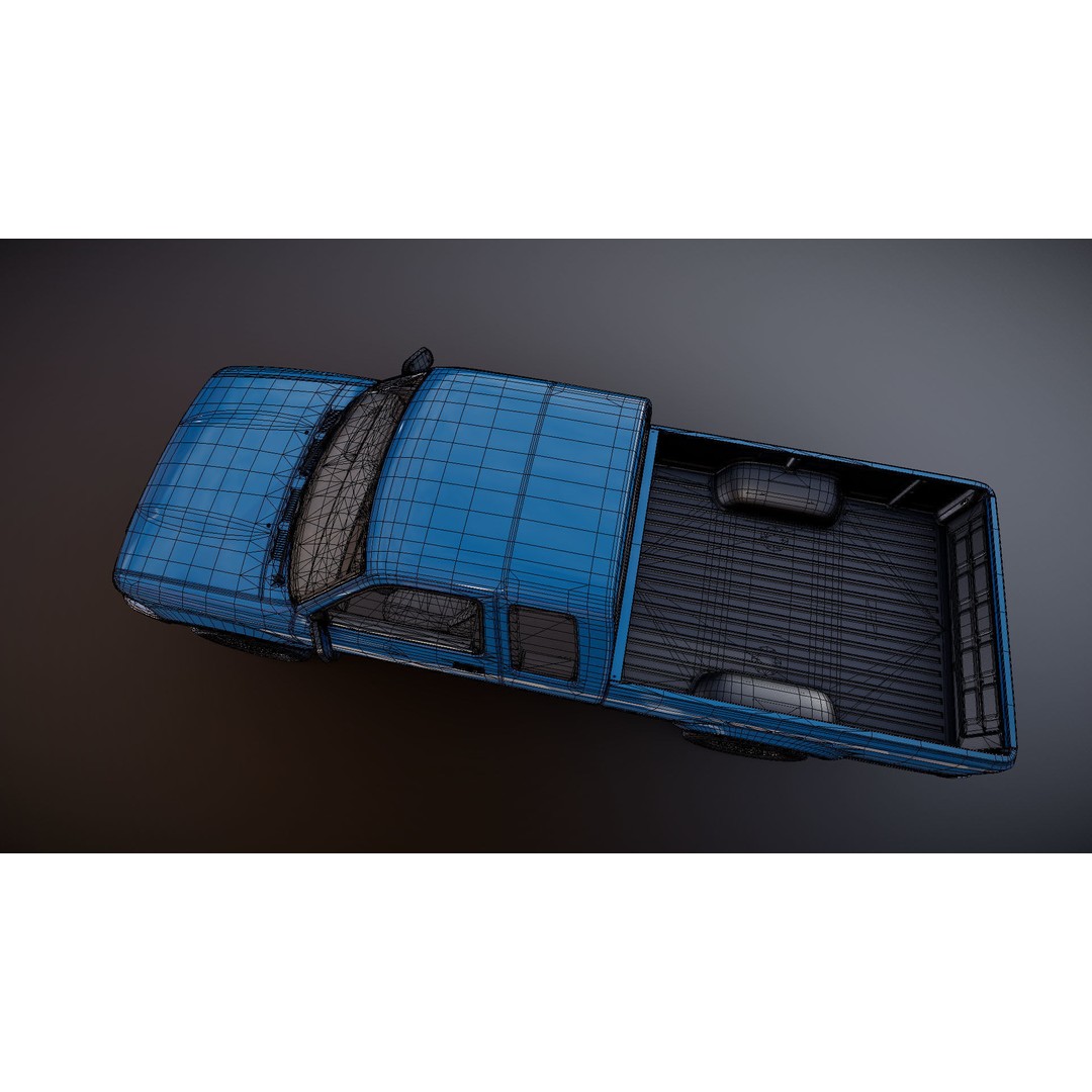 Toyota Hilux SR5 Pickup 3D Model – Low Poly Game Ready Asset, FBX - View 35