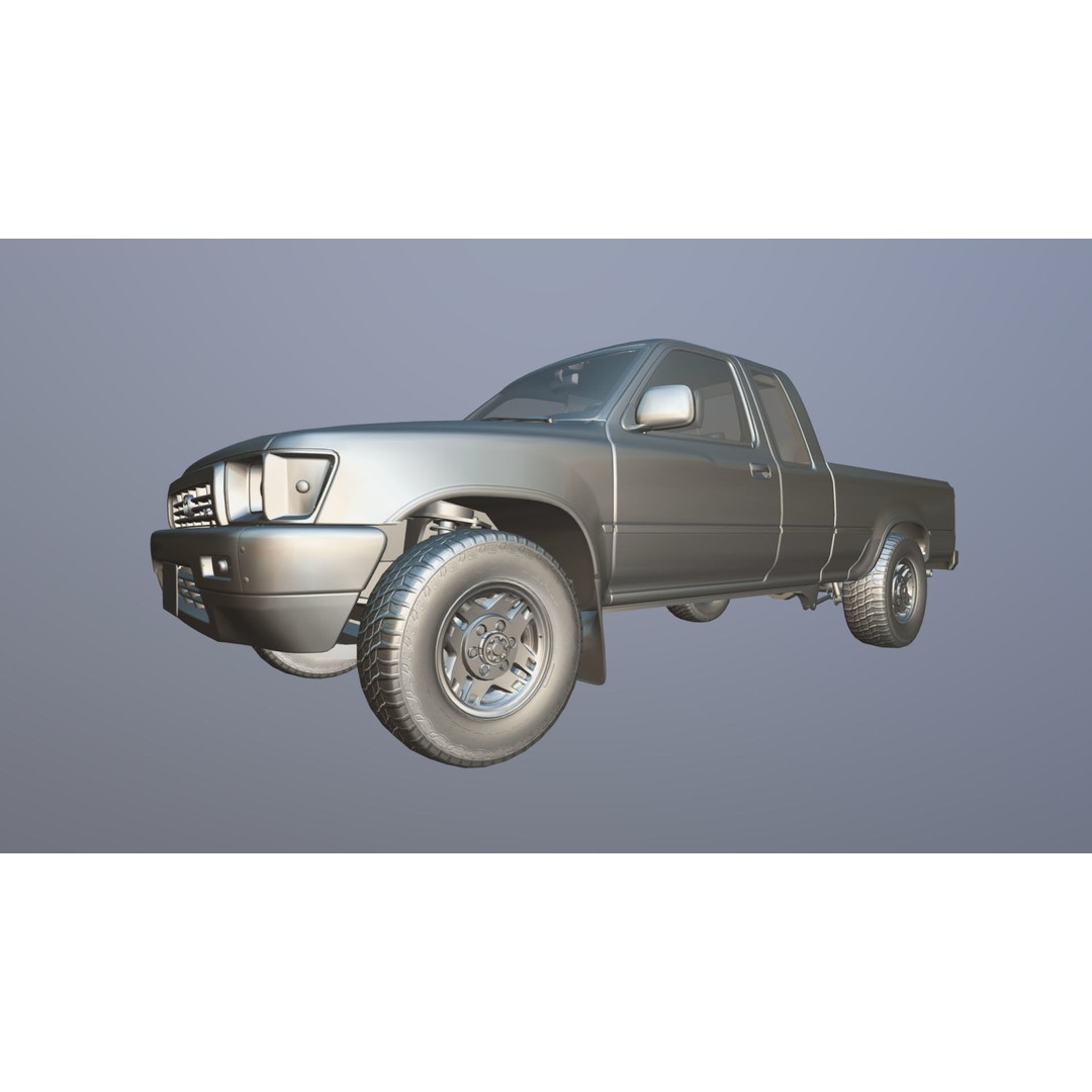 Toyota Hilux SR5 Pickup 3D Model – Low Poly Game Ready Asset, FBX - View 38