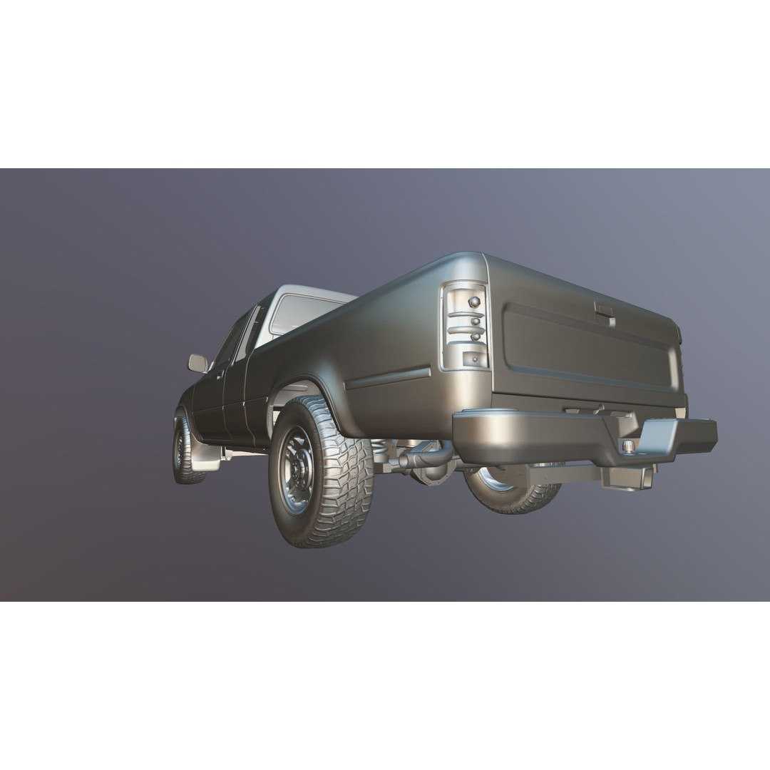 Toyota Hilux SR5 Pickup 3D Model – Low Poly Game Ready Asset, FBX - View 39