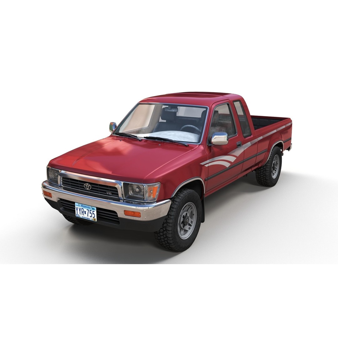 Toyota Hilux SR5 Pickup 3D Model – Low Poly Game Ready Asset, FBX - View 4