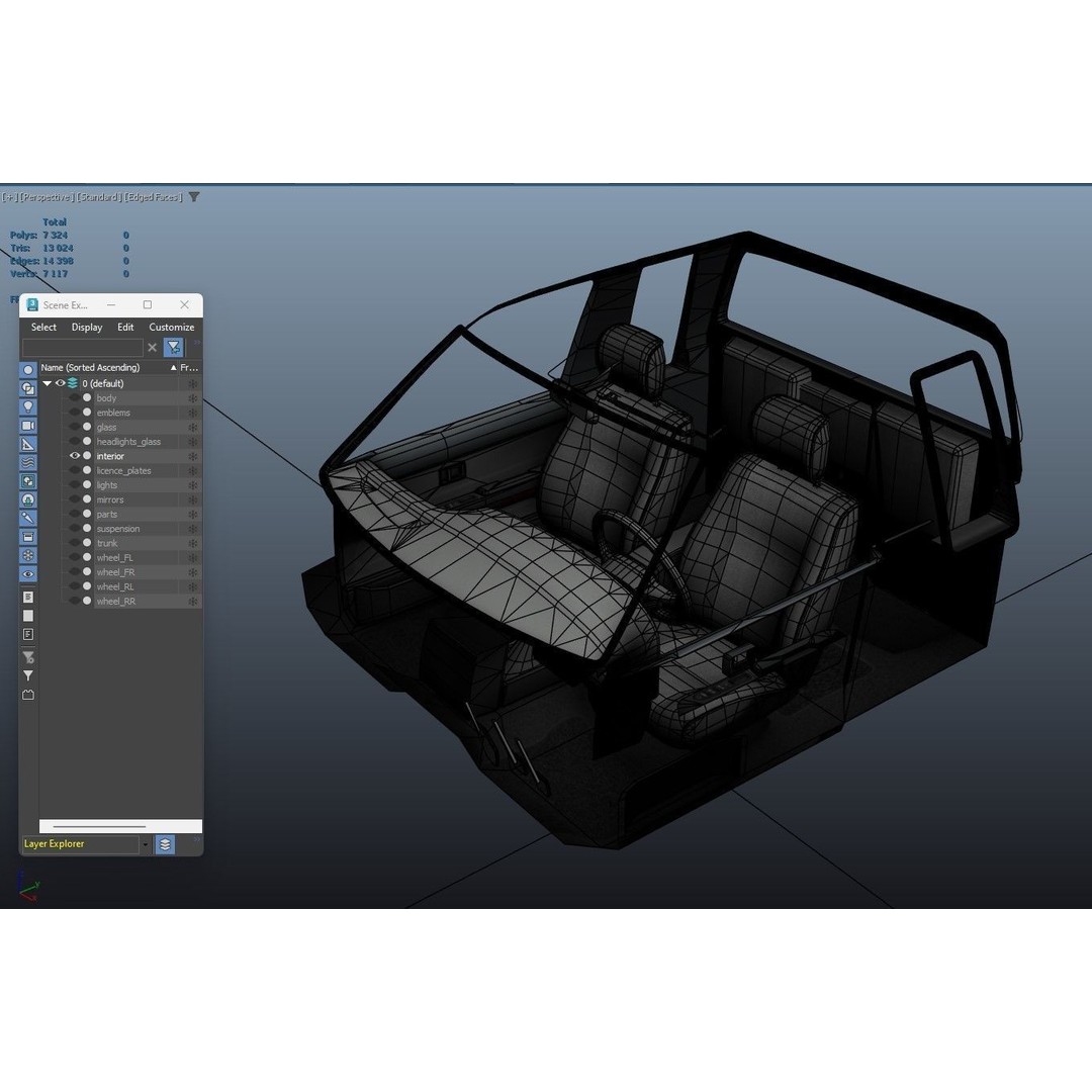 Toyota Hilux SR5 Pickup 3D Model – Low Poly Game Ready Asset, FBX - View 46