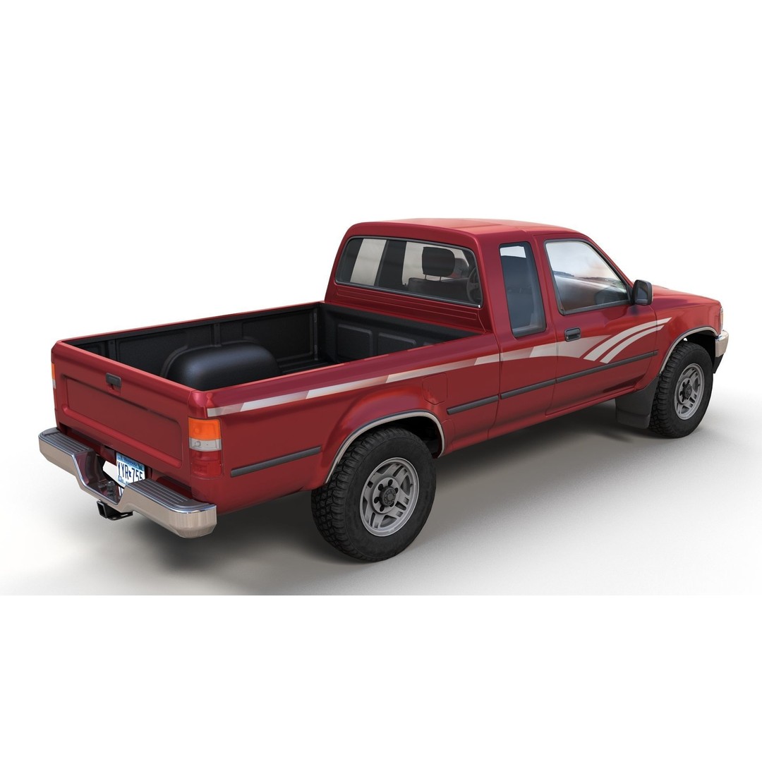 Toyota Hilux SR5 Pickup 3D Model – Low Poly Game Ready Asset, FBX - View 5