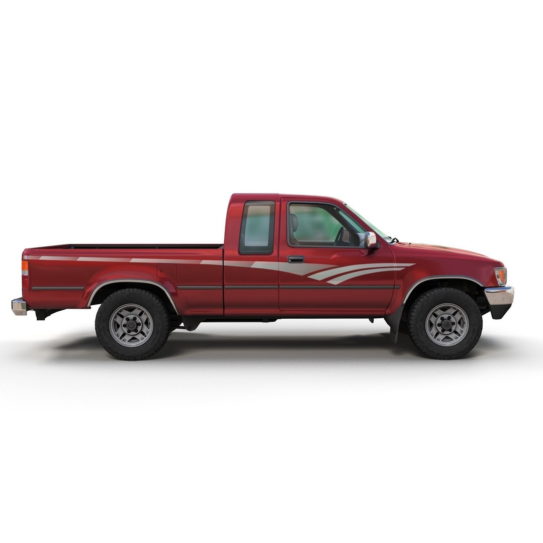 Toyota Hilux SR5 Pickup 3D Model – Low Poly Game Ready Asset, FBX - View 6