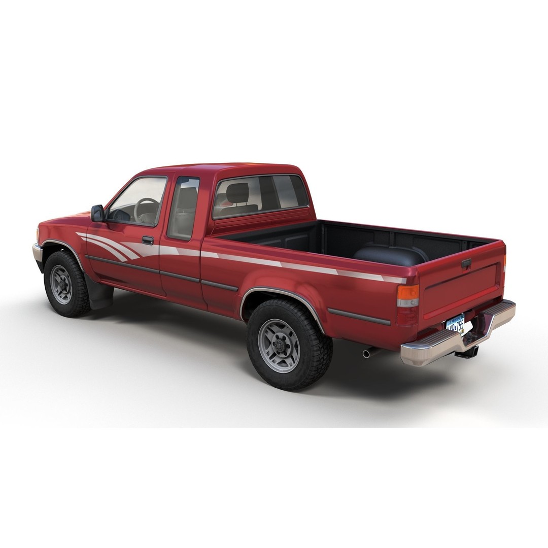 Toyota Hilux SR5 Pickup 3D Model – Low Poly Game Ready Asset, FBX - View 7