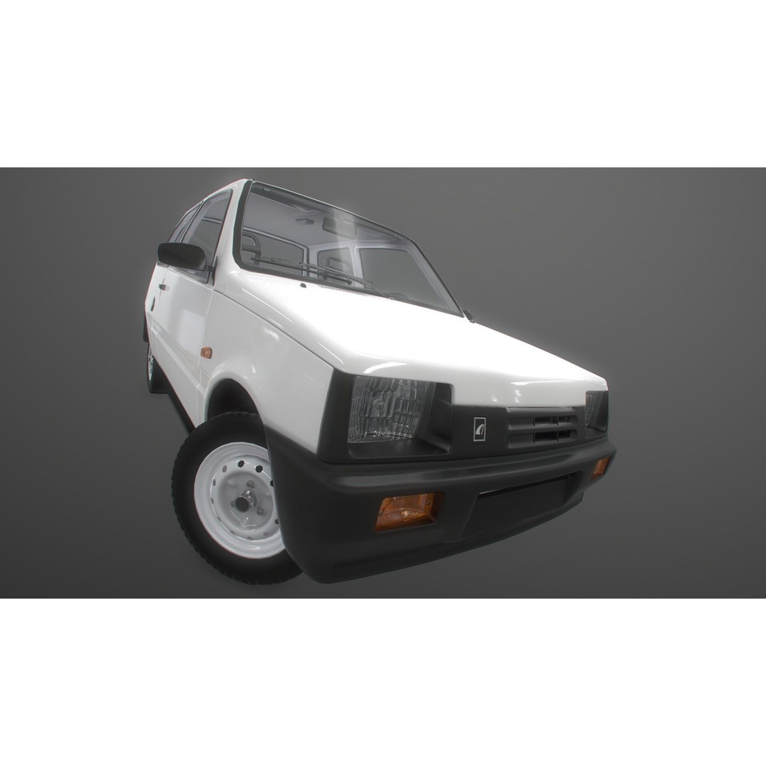 Retro Hatchback 3D Model – Low Poly Game Asset with Interior, FBX - View 5
