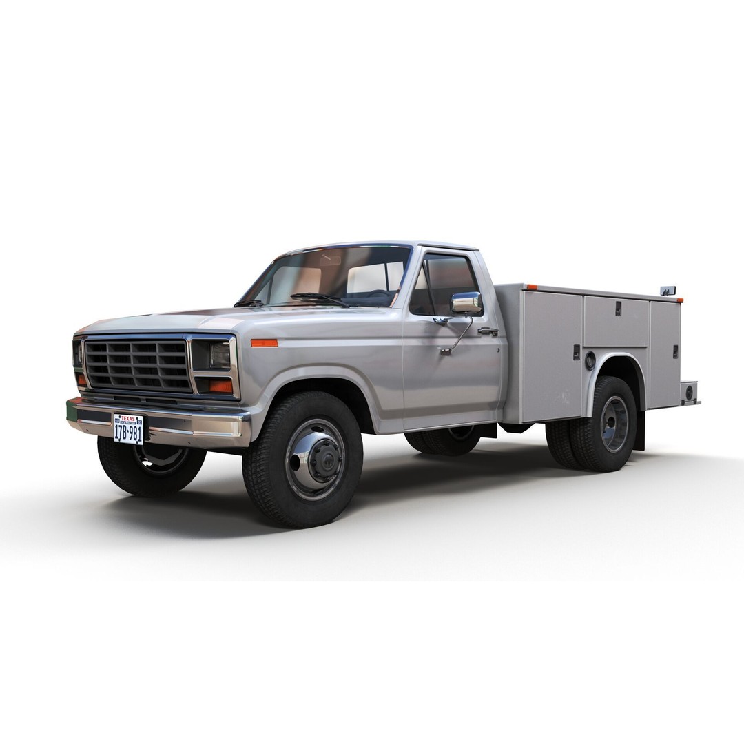 Service Truck 3D Model – Low Poly Game Ready Asset, FBX - View 10