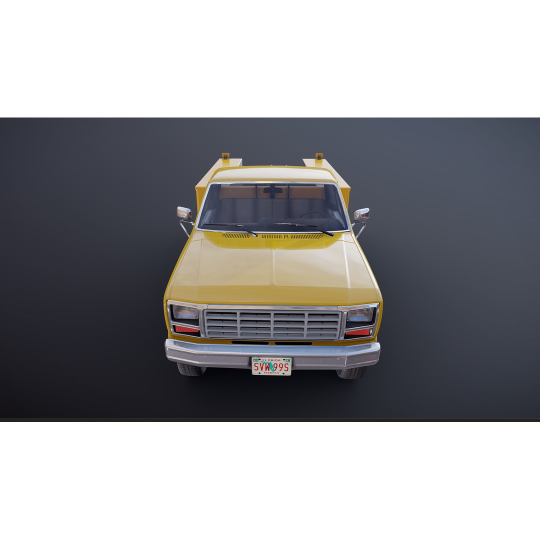 Service Truck 3D Model – Low Poly Game Ready Asset, FBX - View 23