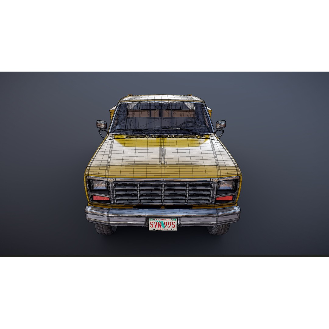 Service Truck 3D Model – Low Poly Game Ready Asset, FBX - View 30
