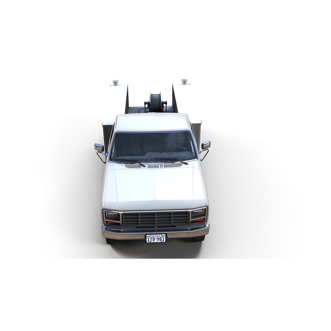 Service Truck 3D Model – Low Poly Game Ready Asset, FBX - View 9