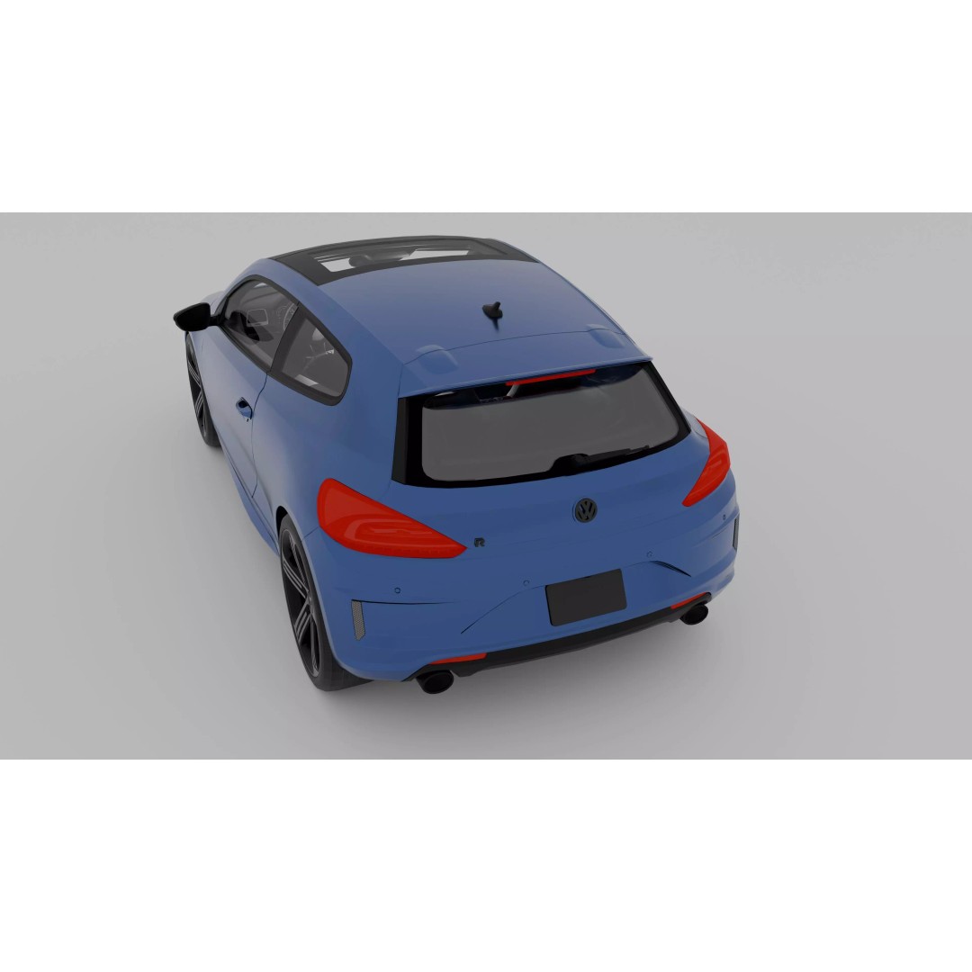 VW Scirocco 3D Model – High Poly Sportscar with PBR Textures, FBX & OBJ - View 10